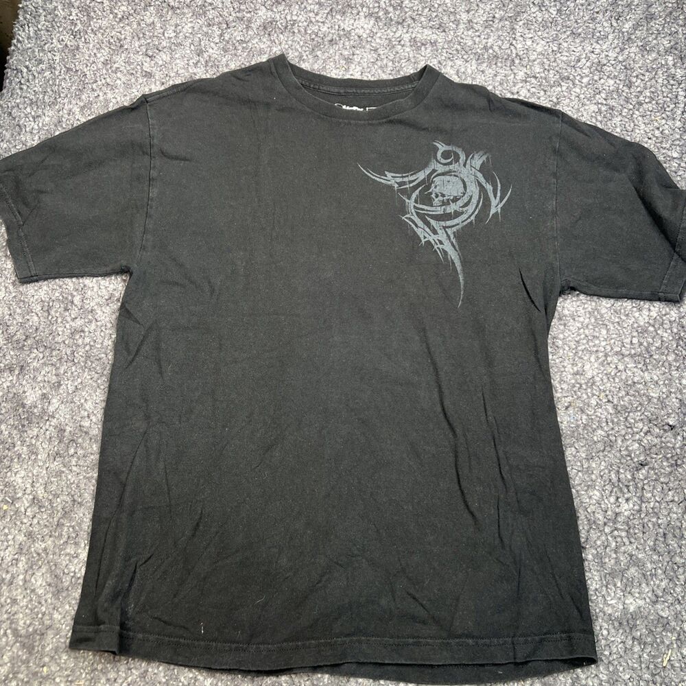 Metal Mulisha Shirt Mens XL Black Skull Helmet Graphic Biker Streetwear Tee